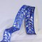The Ribbon People Blue and Silver "Holiday Wreath" Print Wired Craft Ribbon 1.5" x 54 Yards